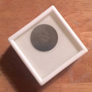 Origami Owl “I luv ur face” Medium Silver Plate